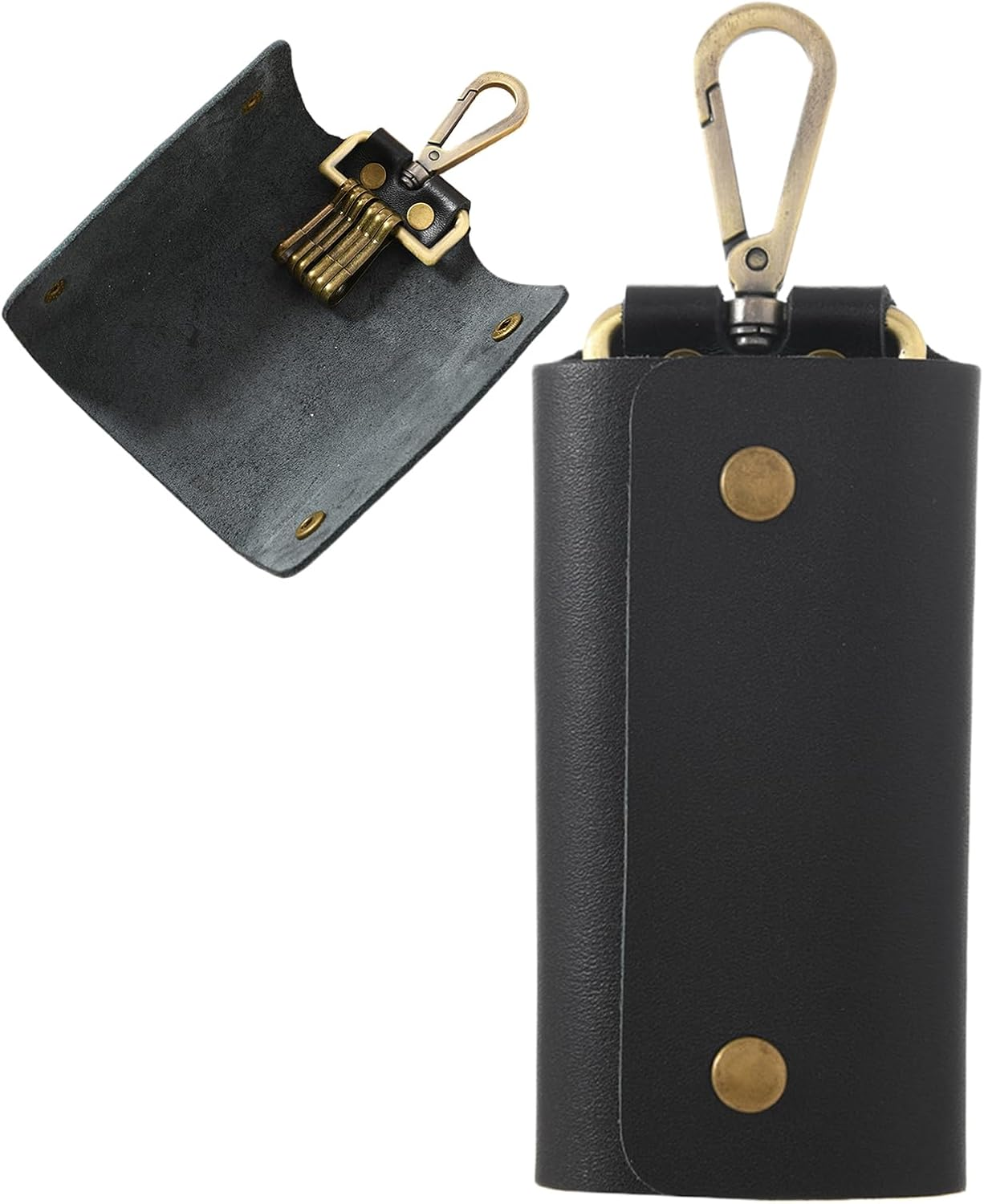 Key Storage Bag - Compact Key Organizer Case, Portable Key Storage Pocket | Zipper Key Wallet for Car Home Office Multi-Key Holder, Dark Brown, Se R&eacute;f&eacute;rer Au Descriptif, Refer to Description