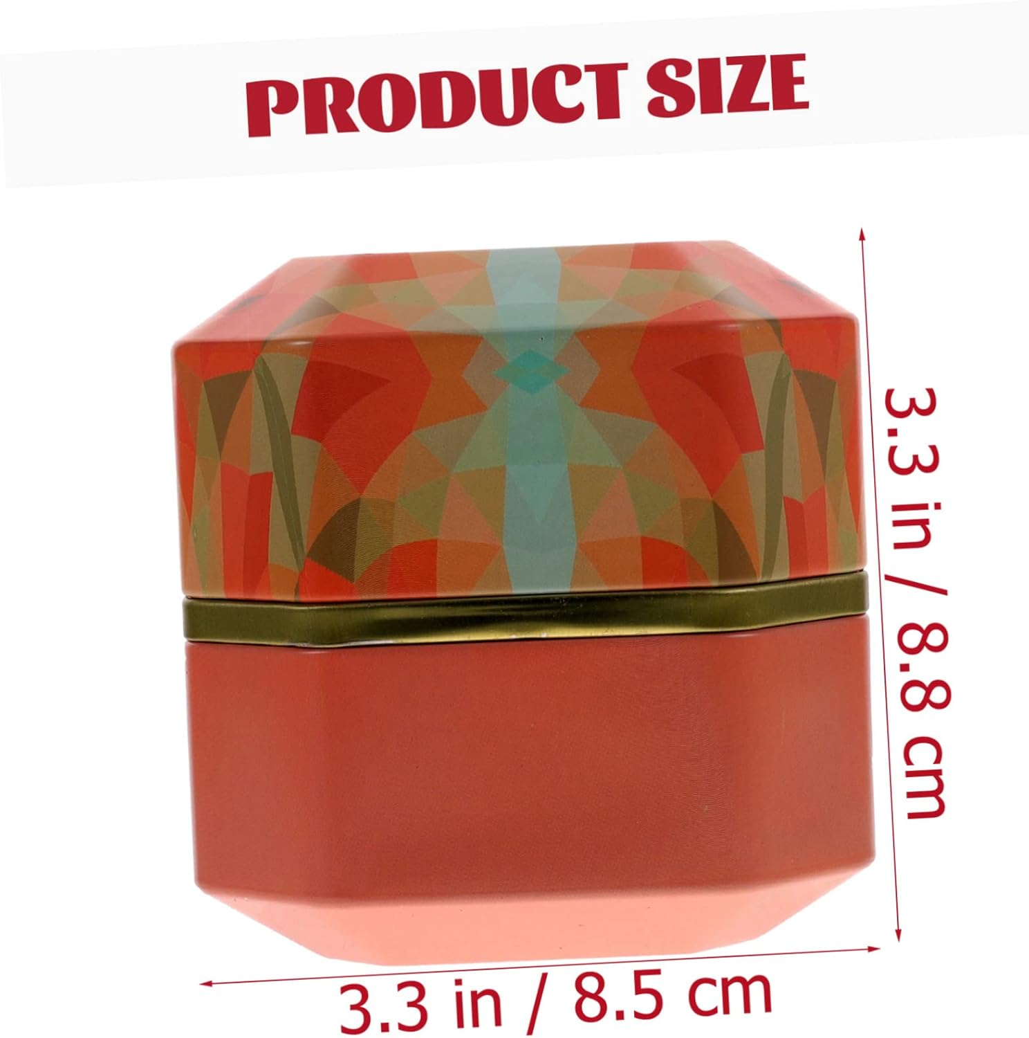 GOOHOCHY 2Pcs Chic Tinplate Canister Multi-Function Storage for Tea Snacks Stylish Home Supply Delicate Design Convenient Practical for Kitchen Organization image number 2