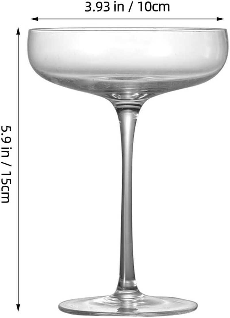 Angoily Vintage Coupe Glasses Crystal Cocktail Glass Martini Glasses Drinking Glasses Cocktail Glassware Drink Glass image number 6