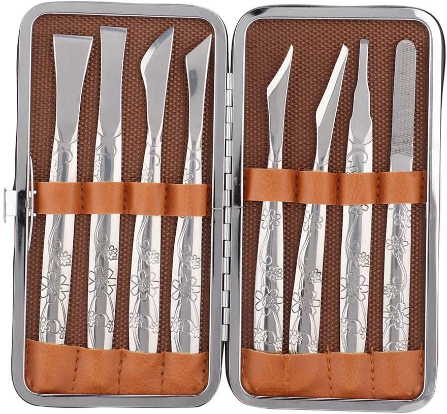 Pedicure Knife Set, Ingrown Toenail Removal Kit, Callus Remover for Feet, 8 Pieces Stainless Steel Foot File Dead Skin Callus Remover Foot Callus Razor Pedicure Tool Set, Ergonomic image number 2