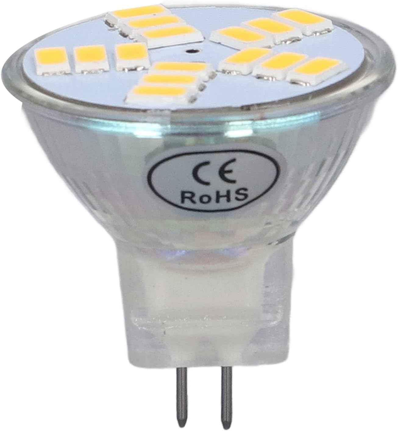 4Pcs MR11 LED Bulb, 5W 500Lm Replacement with 15 Beads Double Pin Base for Spotlight Landscape Lamp (Warm White) image number 2