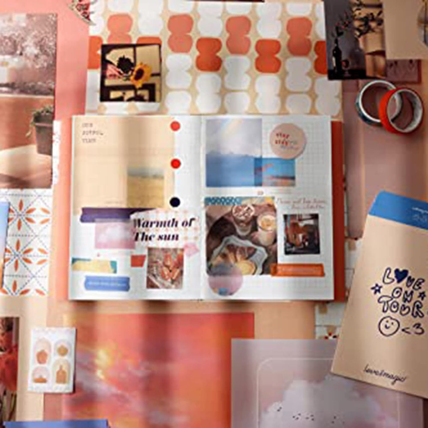 Hepzest Aesthetic Scrapbook Kit,Junk Journal Kit with Journaling/Scrapbooking Supplies (Cocoa Brownies) image number 1