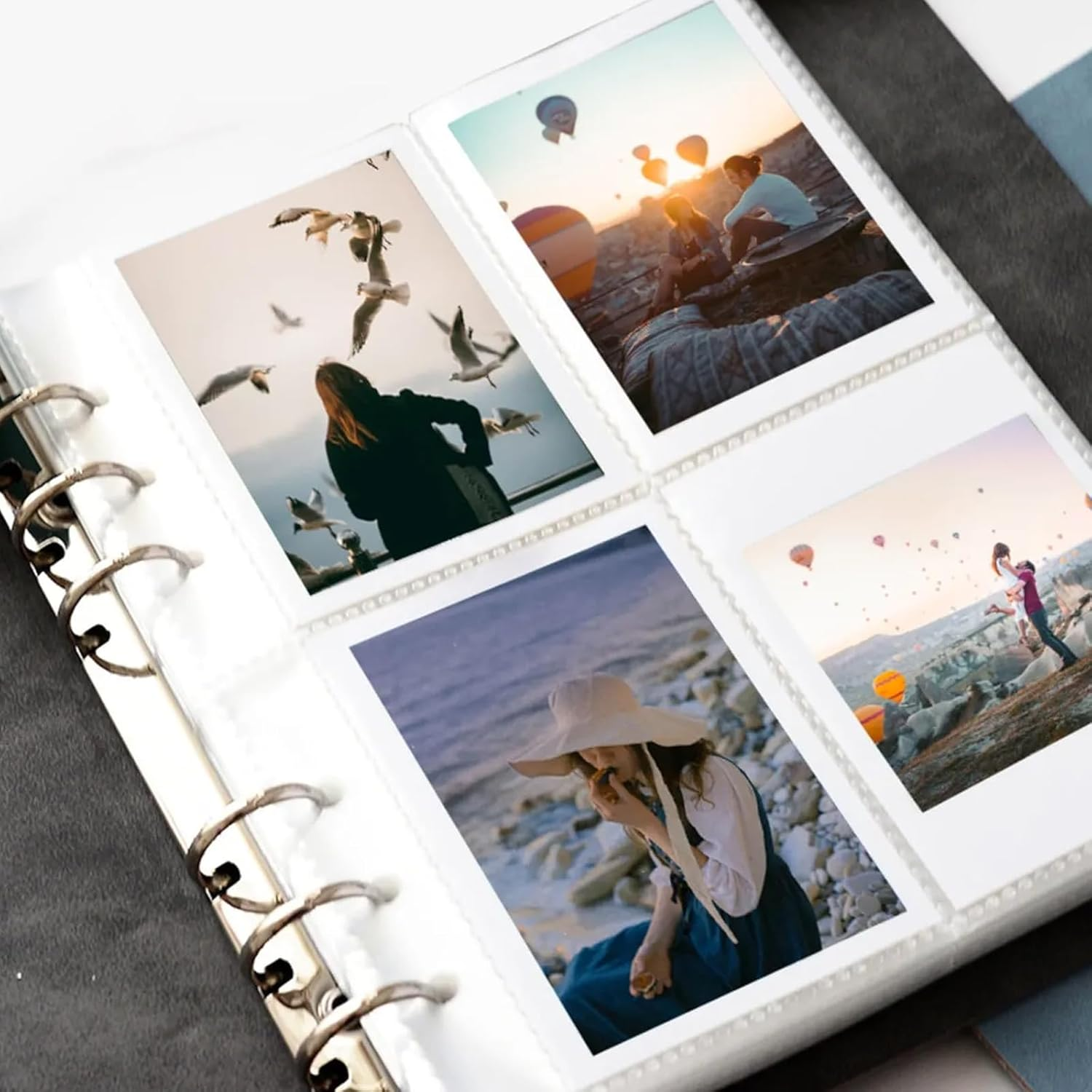 Cleminsta A4 Photo Sleeves, Pack of 30, 240 Pockets Photo Sleeves for A4 2/3/4 Ring Binder, Transparent Postcard Sleeves, Small Transparent Pockets, Double-Sided 4 Pockets Document Sleeves, Cards & image number 1