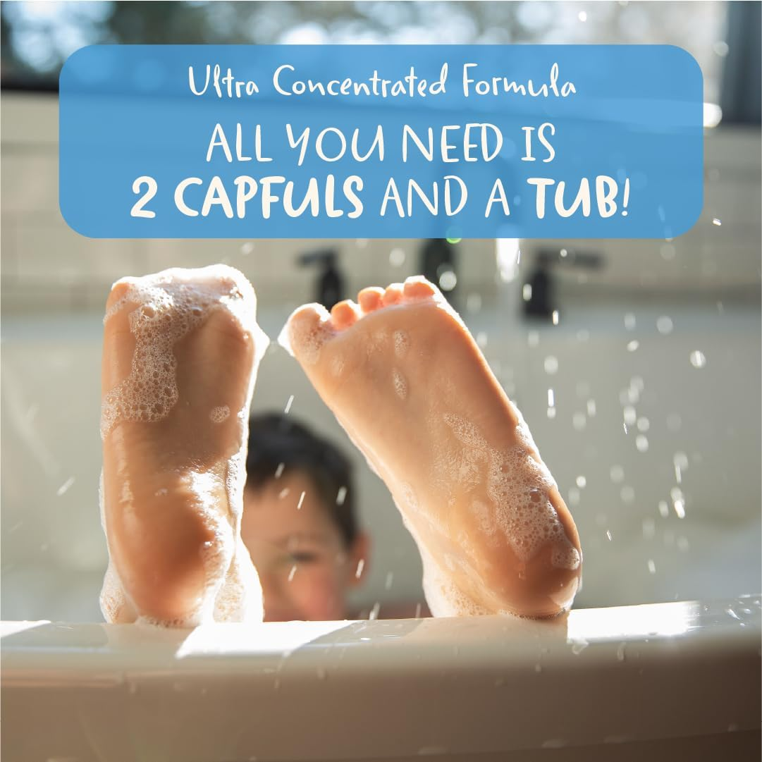 Pacha Soap Co. Kids Bubble Bath, Strawberry Banana, 2 Pack - Make Bathtime Fun & Squeaky Clean, Ultra-Concentrated, Foaming, Plant-Based, Vitamin Rich, Non-Toxic, Tear-Free, Recyclable