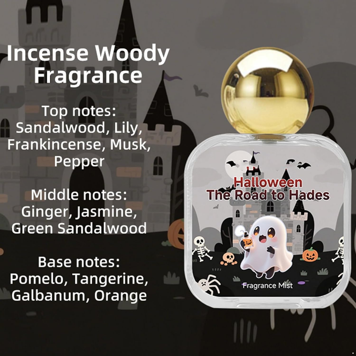 Aislor Charming Scent Unisex Perfume Mist Long Lasting Body Spray for Halloween Costume Parties Theme Events for Women and Men Halloween Road to Hades One Size - Halloween After Midnight image number 3