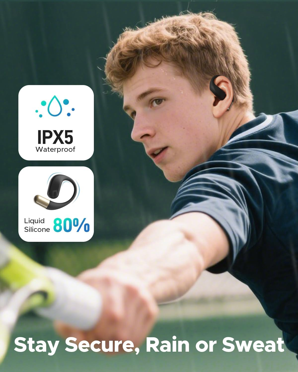 SOUNDPEATS Chasers Open Ear Headphones, Bluetooth 5.4 Wireless Earphones with LDAC, Earbuds with Earhooks, Dual-Mic Noise Cancellation for Clear Call (Black) image number 4