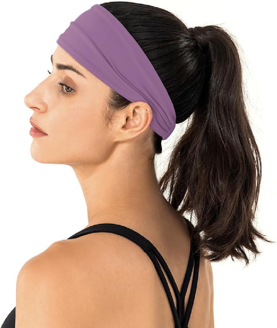 BHIPKOT Pack of 4 Women'S Headbands Fitness Yoga Sports Women'S Headbands Sweat-Absorbing Non-Slip Summer Headbands Hair Embellishments image number 3