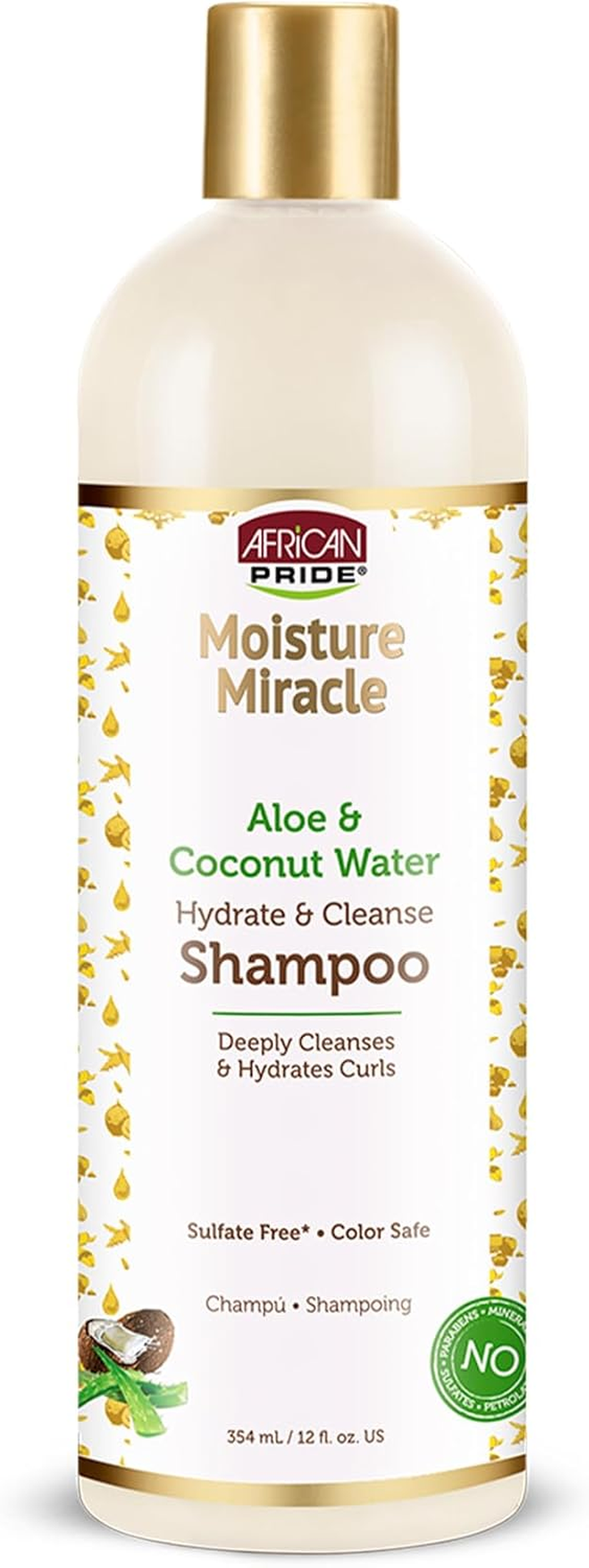 African Pride Moisture Miracle Shampoo Aloe & Coconut Water 354Ml (12Oz) image number 2