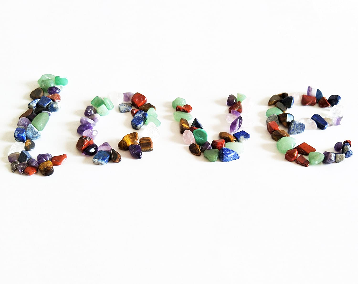 Mixed Natural Crystal 7 Chakra Stones, One Bag, about 100 Pieces, Weights about 160 Grammes in Total, Small Size image number 3