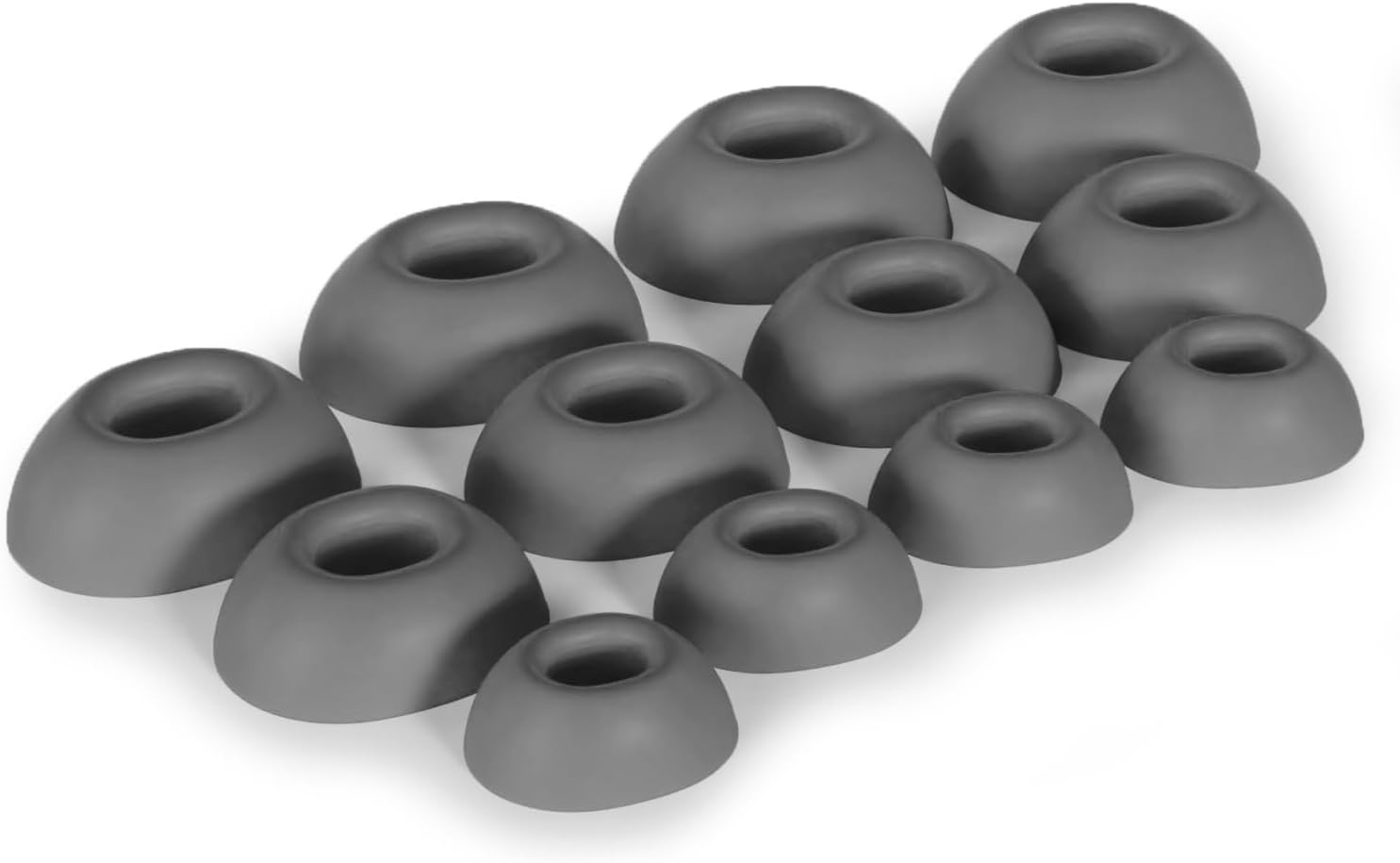 Okuli Set of 12 Silicone Earbuds Ear Tips for Bose Quietcomfort II & Ultra Earphones in Black