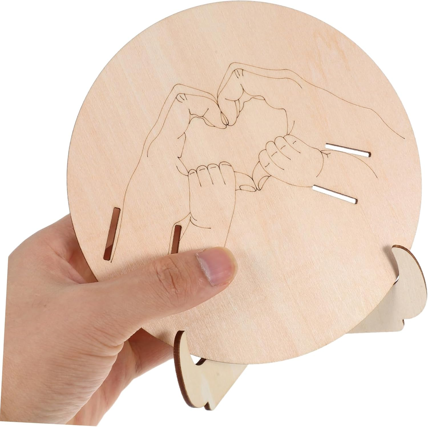 Wooden Newborn Bracelet Holder Hospital Birth Announcement Sign Stand Nursery Shower image number 1