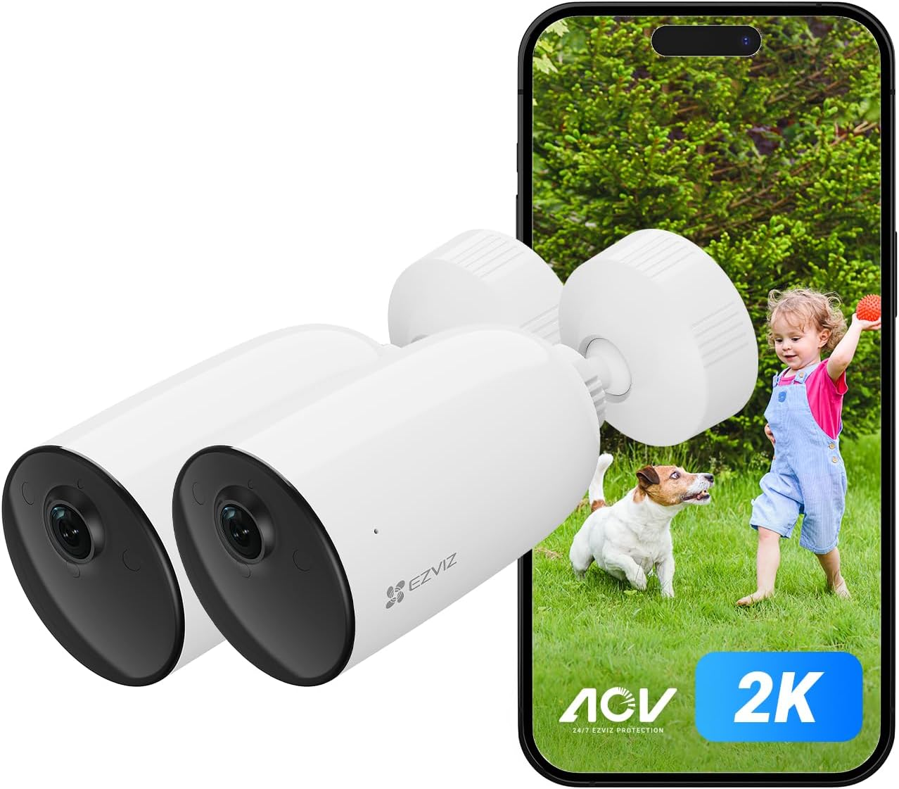 EZVIZ Wireless Security Camera with Solar Panel, 1080P Outdoor Spotlight Battery/Solar Powered Wifi Camera, Color Night Vision, 2-Way Talk, Human Detection, IP66, 256G Sd/Cloud Storage, Alexa, CB3 Kit