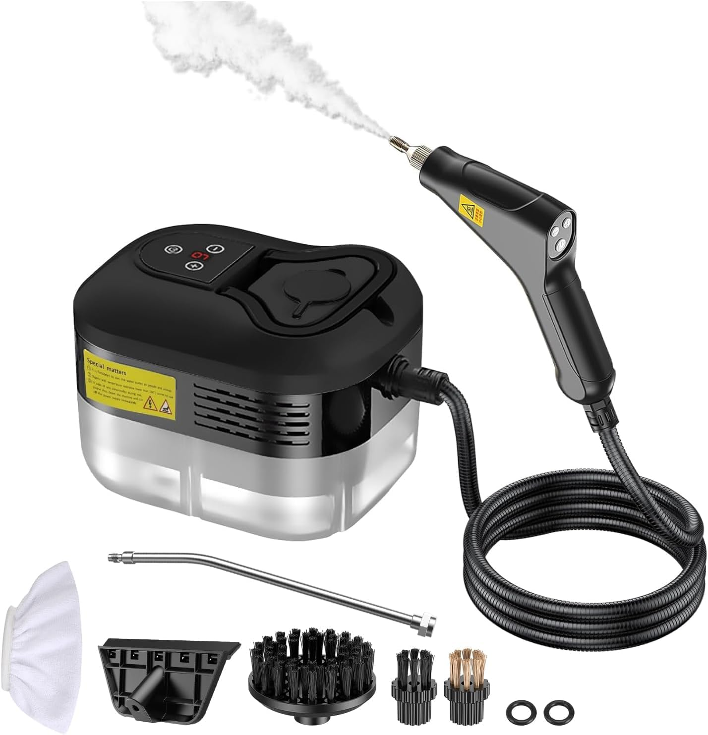 Handheld Steam Cleaner, Multi-Surface Pressurized Steam Cleaner with 6Pcs Accessories, Chemical Free Multi-Purpose Steam Cleaners, Steamer for Cleaning Dirt, Grease, Grout, Tile, Floor, Couch, Car image number 6
