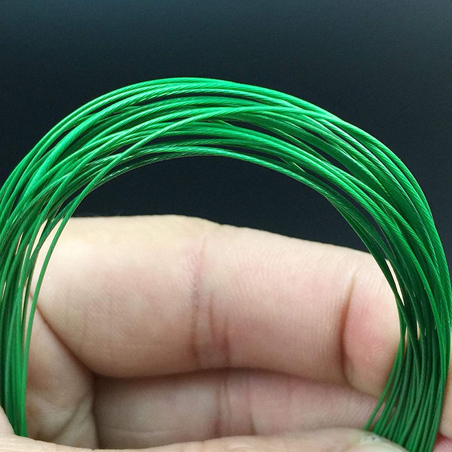 Yitaocity 60Pcs 3 Size Fishing Wire Leaders Nylon-Coated Fishing Line Wire Leaders with Swivels and Snaps Kits Connect Tackle Lures Rig image number 6