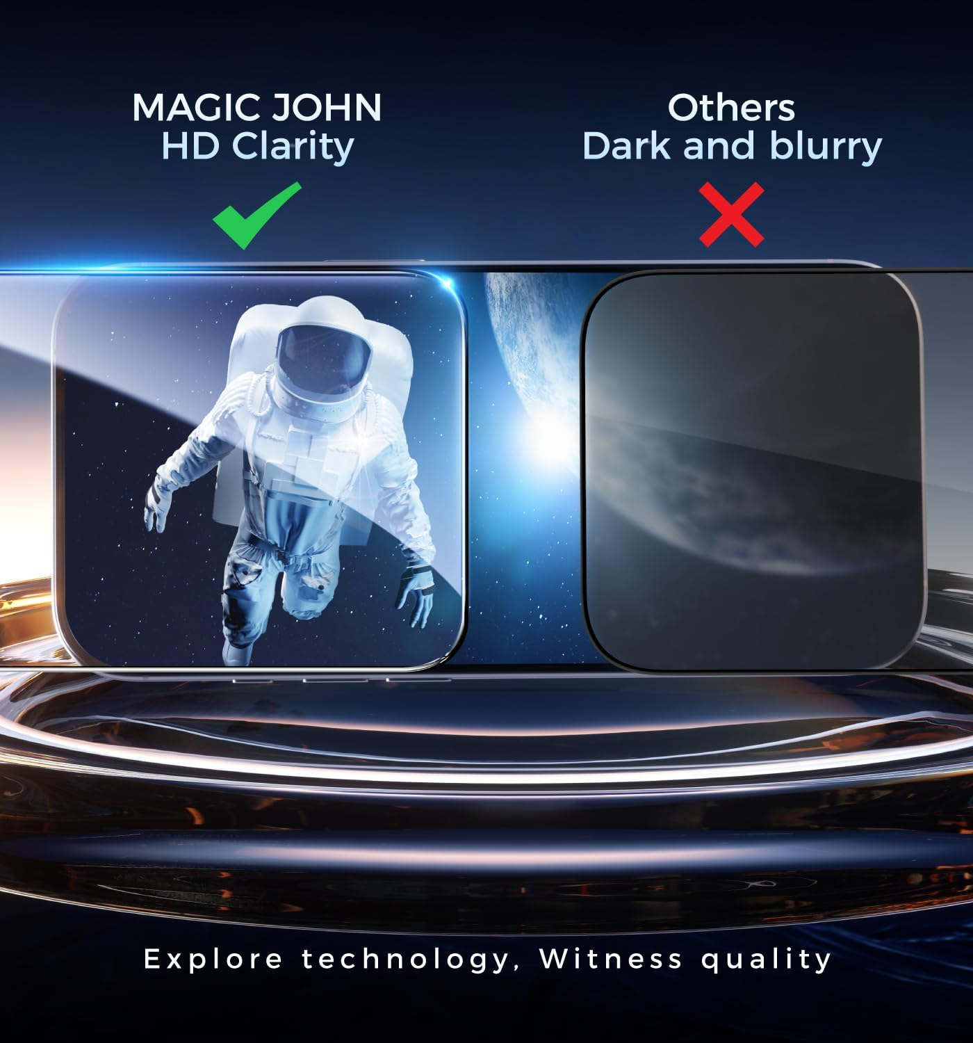 MAGIC JOHN 3Rd Gen Upgraded for Iphone 16 Screen Protector 6.1 Inch, HD Clear, Shatterproof Tempered Film, Auto Dust-Elimination, Bubble Free, Easy Installation, 2 Pack image number 3