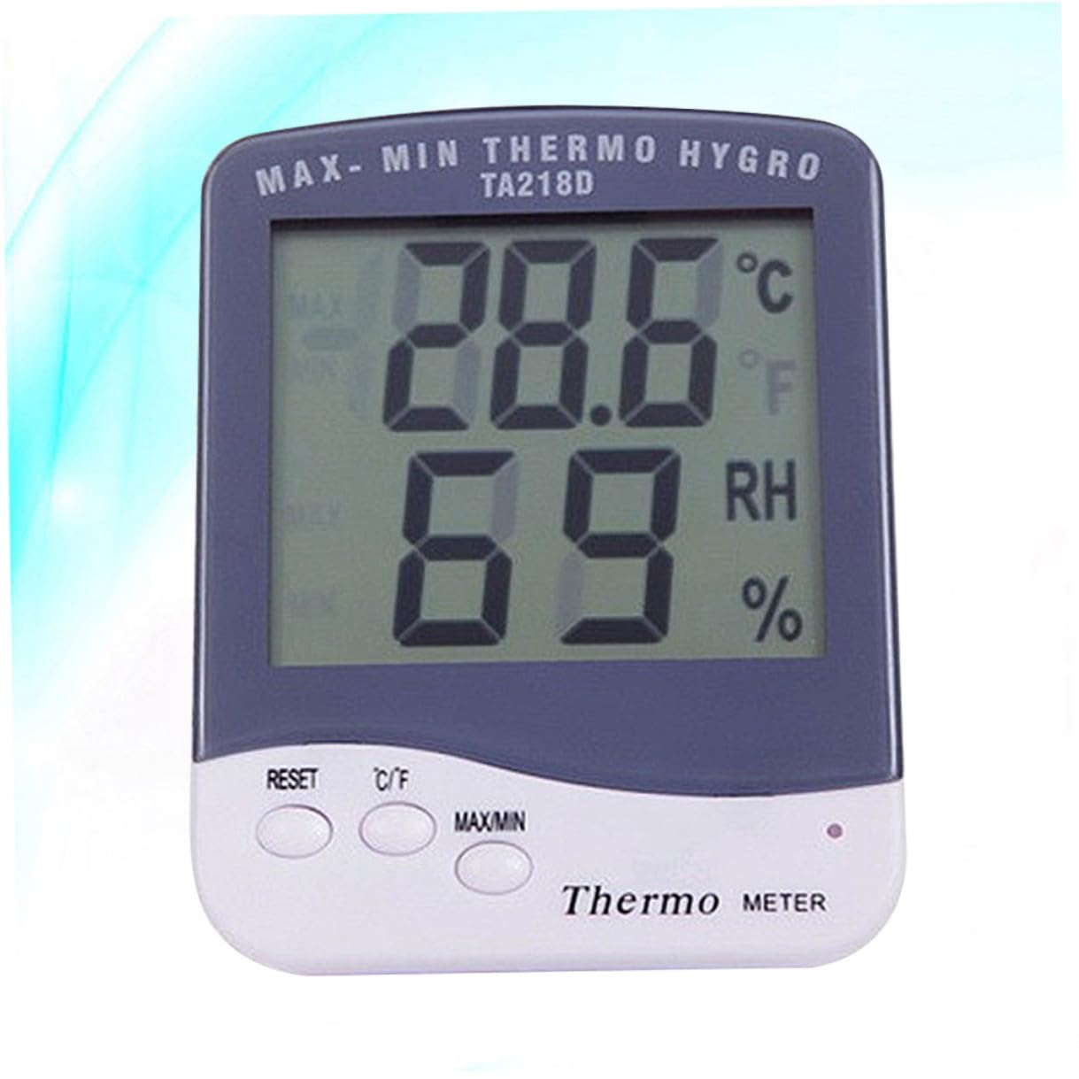 Totority Digital Large Screen Temperature and Humidity Meter TA218D Indoor Moisture and Temperature Measuring Tool Hygrometer LCD Display without Battery, White, Suitable for Home And image number 6