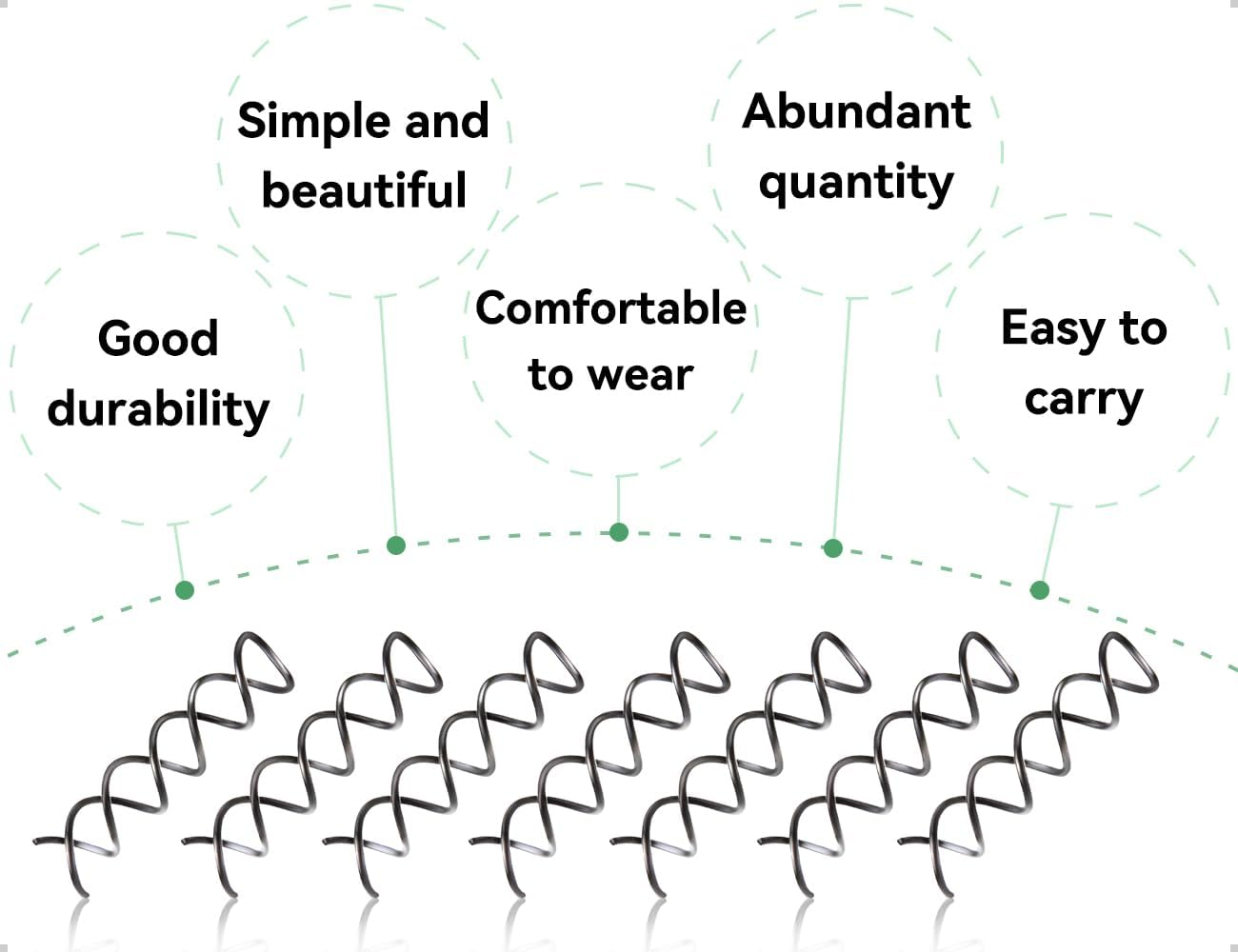 AOYEGIC Pack of 20 Spiral Hair Clips, Spiral Hair Accessories, Metal for DIY Hairstyle, Multi-Purpose Distortion Spin Clip for Children, Women, Home Use, Office Everyday Life, Going Out (Black) image number 4