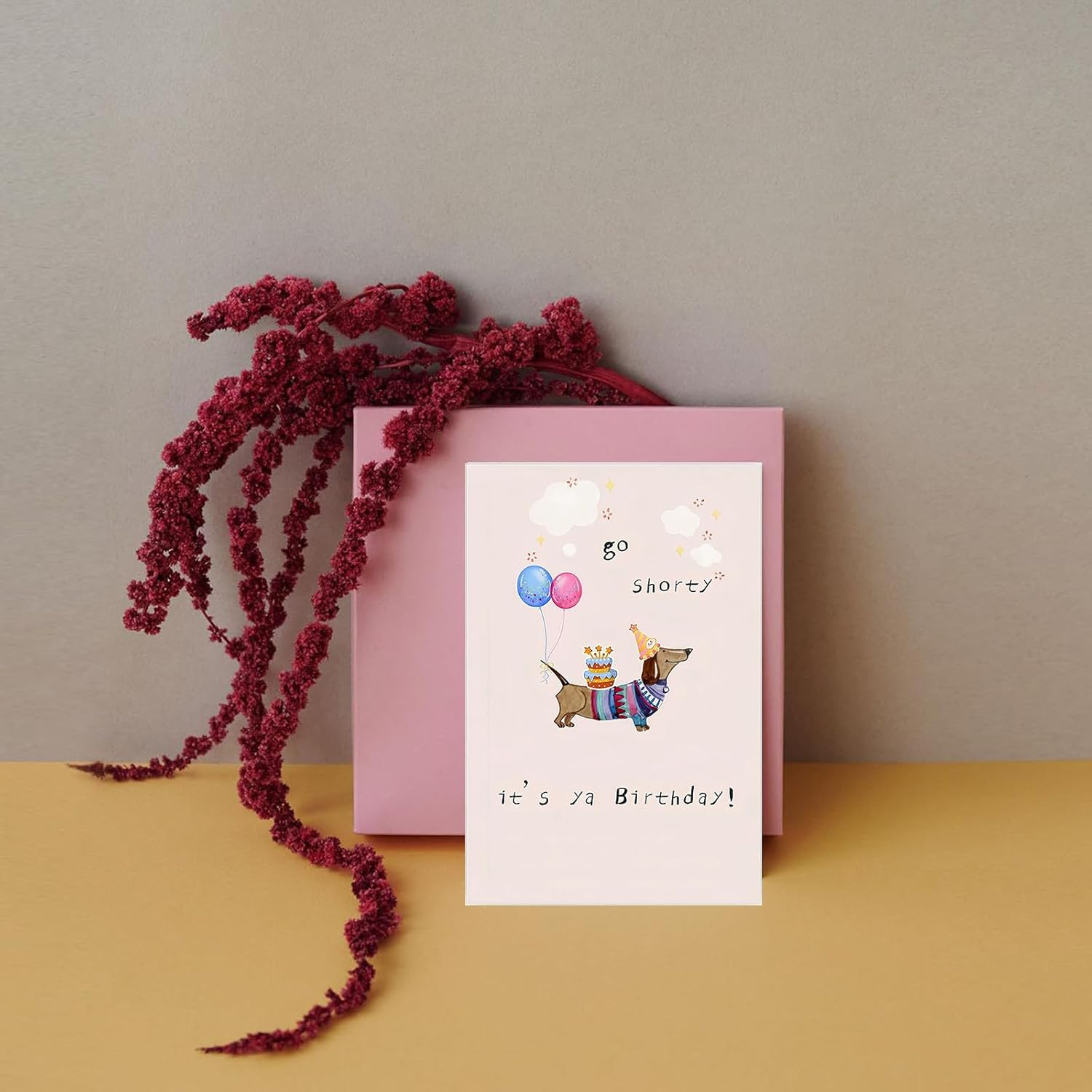 AIQIUQIU Funny Birthday Card Sausage Dog, Funny Card for Men or Women, Perfect Happy Birthday Gifts for Him, Her, Brother Sister & Best Friend- Blank Inside image number 3