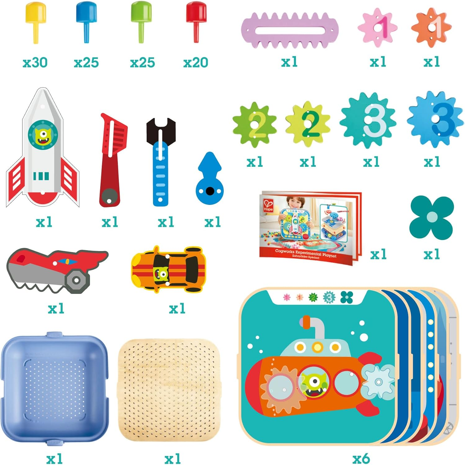 Hape Cogworks Experimental Playset &ndash; Interactive Engineering & STEM Learning Toy for Kids 3+ | Hands-On Science Kit for Early Development & Creativity image number 5