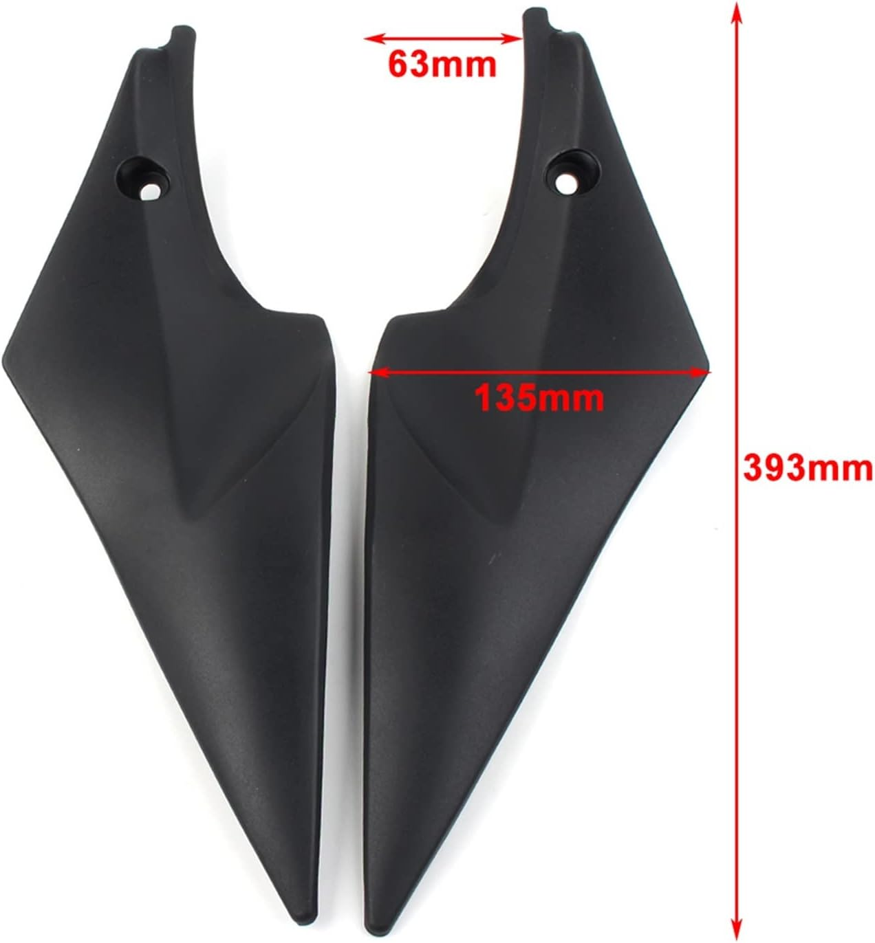 Jfqm Motorbike Tank Side Fairing Panel Gas Trim Cover Cowl 2Pcs Fit for Suzuki GSXR600 GSXR750 2006 2007 Black ABS image number 2