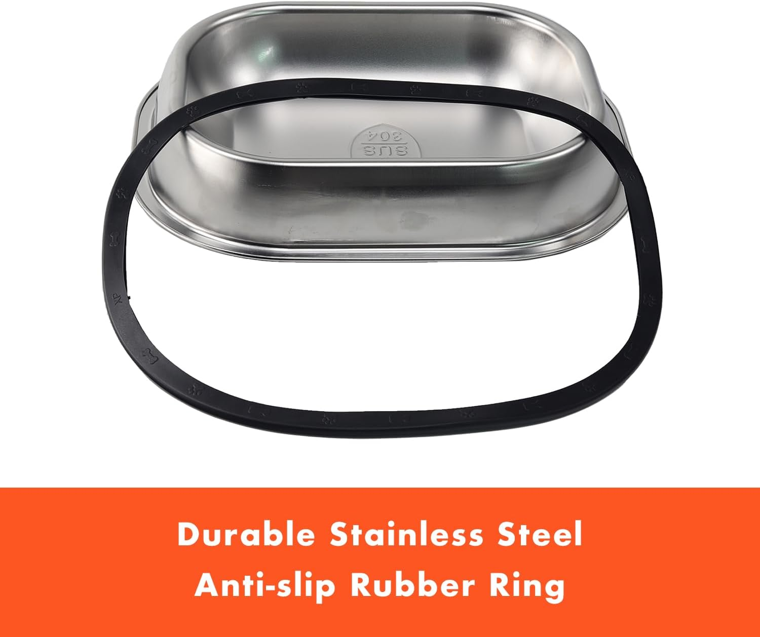 Stainless Steel Dog Bowl, Dog Bowl with Non-Slip Rubber Base, Water Bowl for Dogs, Large Dog Bowls, Metal Dog Bowls, Dog Bowls for Cats, Large Dog Bowls image number 5