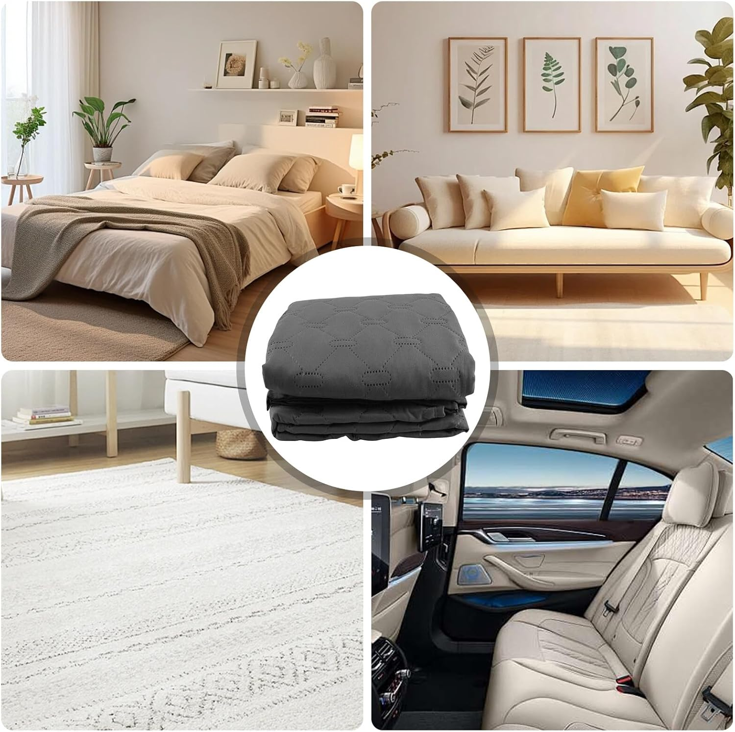 BAIFULAI Waterproof Dog Blanket, 180 X 75 Cm Dog Mat, Non-Slip Dog Blanket & Cat Mat, Sofa Protection/Bed Protector for Large and Small Dogs, Reversible Scratch-Resistant Protective Blanket, Dark Grey