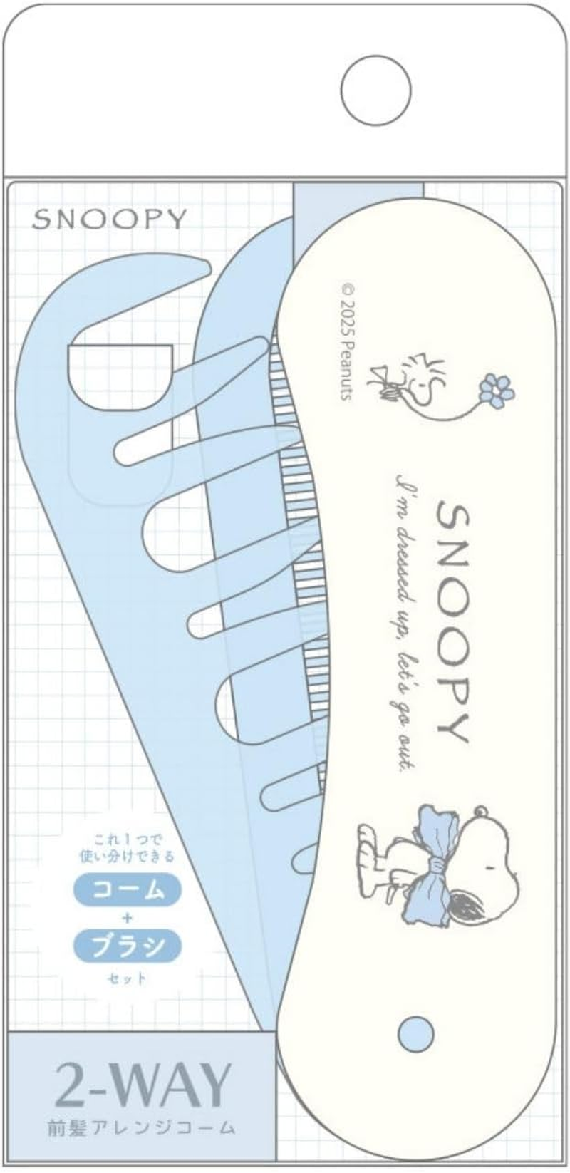 Tee'S Factory Snoopy 2-Way Bangs Arrangement Comb, Snoopy & Woodstock, Approx. H1.4 X W4.3 X D0.6 Inches (35 X 112 X 14 Mm), SN-5548068SW image number 3