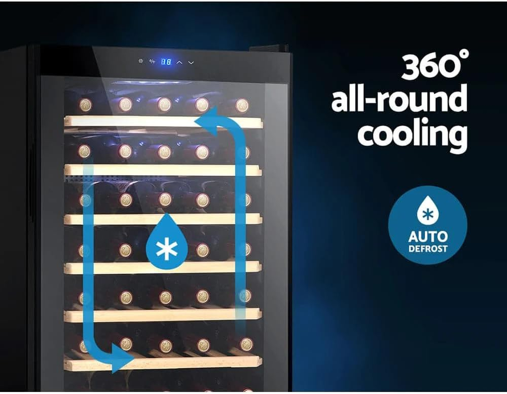 Devanti Wine Cooler Mini Fridge Organiser Compressor Fridges Tools & Gadgets Rack 51 Bottles image number 5