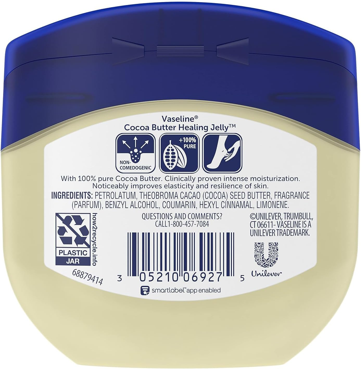 Vaseline Petroleum Jelly, Cocoa Butter, 7.5 Oz, 2 Pk