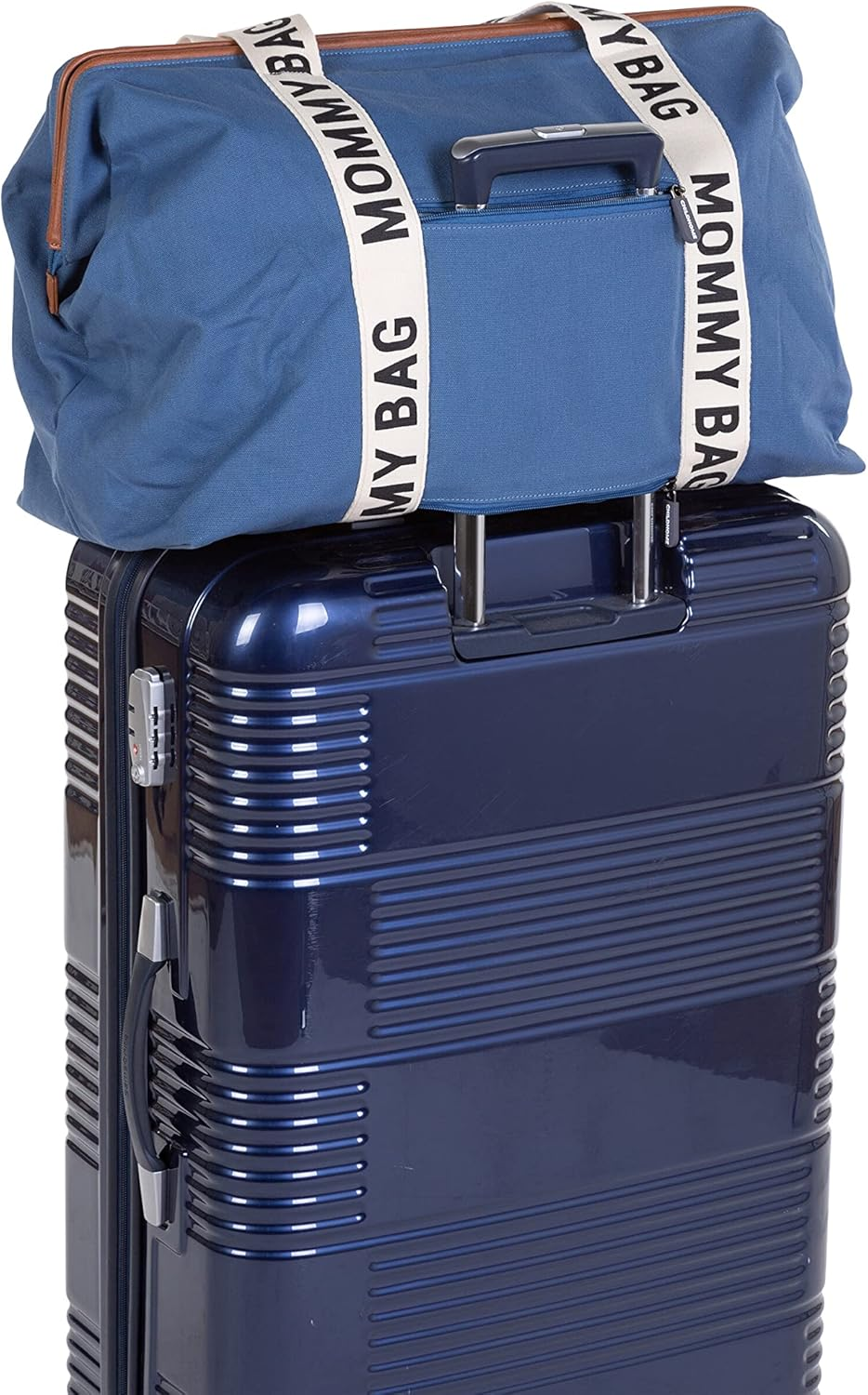 CHILDHOME, Mommy Bag, Changing Bag, Maternity, Travel Bag, Large Capacity, Changing Mat, Adjustable Shoulder Strap, Compartmentalised, Insulated Pocket - Blue image number 5