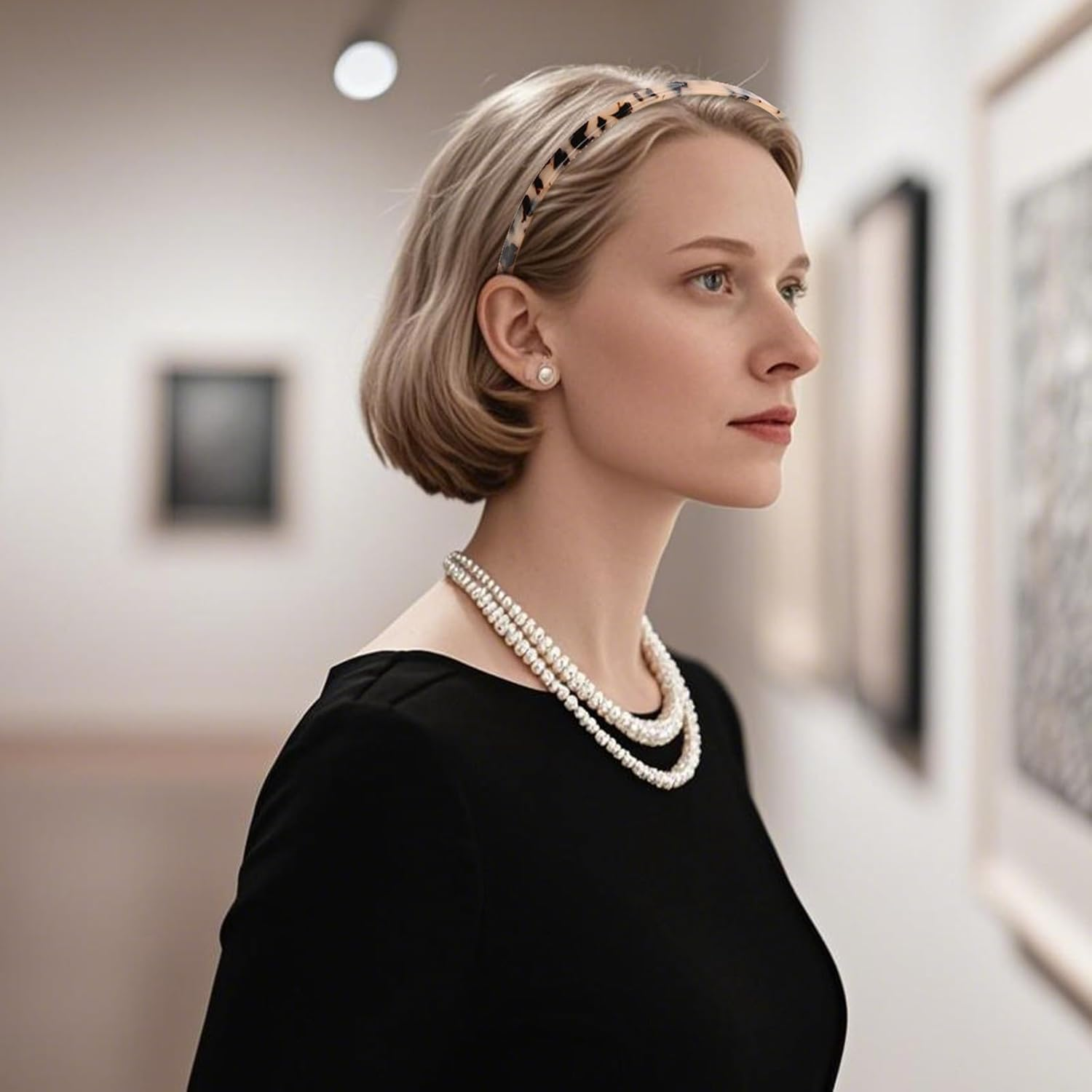 Bumlofa 2 Pieces Tortoiseshell Acetate Headbands Women Set Retro Design with Teeth Matching Hair Accessories for Party & Everyday Look Elegant Headband image number 6