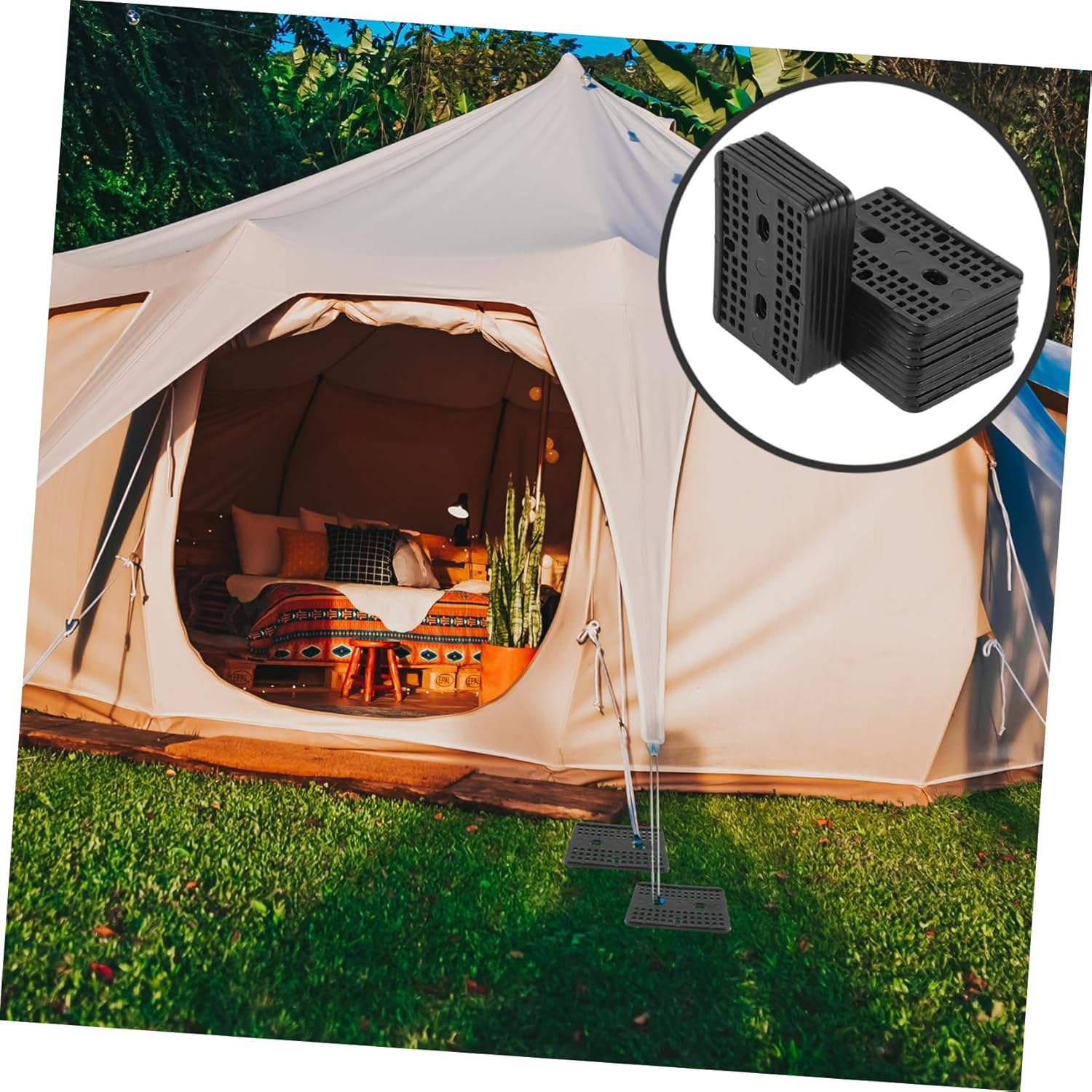 50Pcs U-Shaped Landscaping Staples Gasket for Grass Pad and Ground Cover Barrier Anchors for Tents Tarps and Fences Easy to Install Garden Fixings image number 5