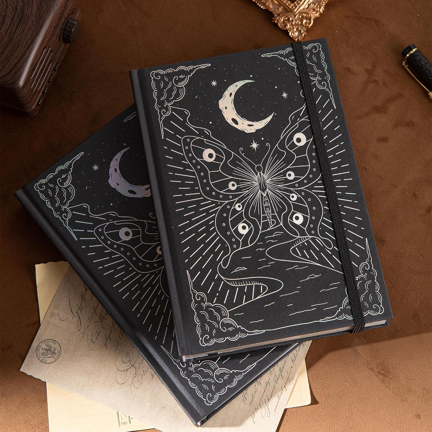 TIEFOSSI Dotted Journal Notebook, Butterfly Journal for Women Men,140Gms Thick Paper with 256 Numbered Pages, A5 Hardcover Journal, Bullet Dotted Journal Notebook, for School Office Writing - Purple image number 6