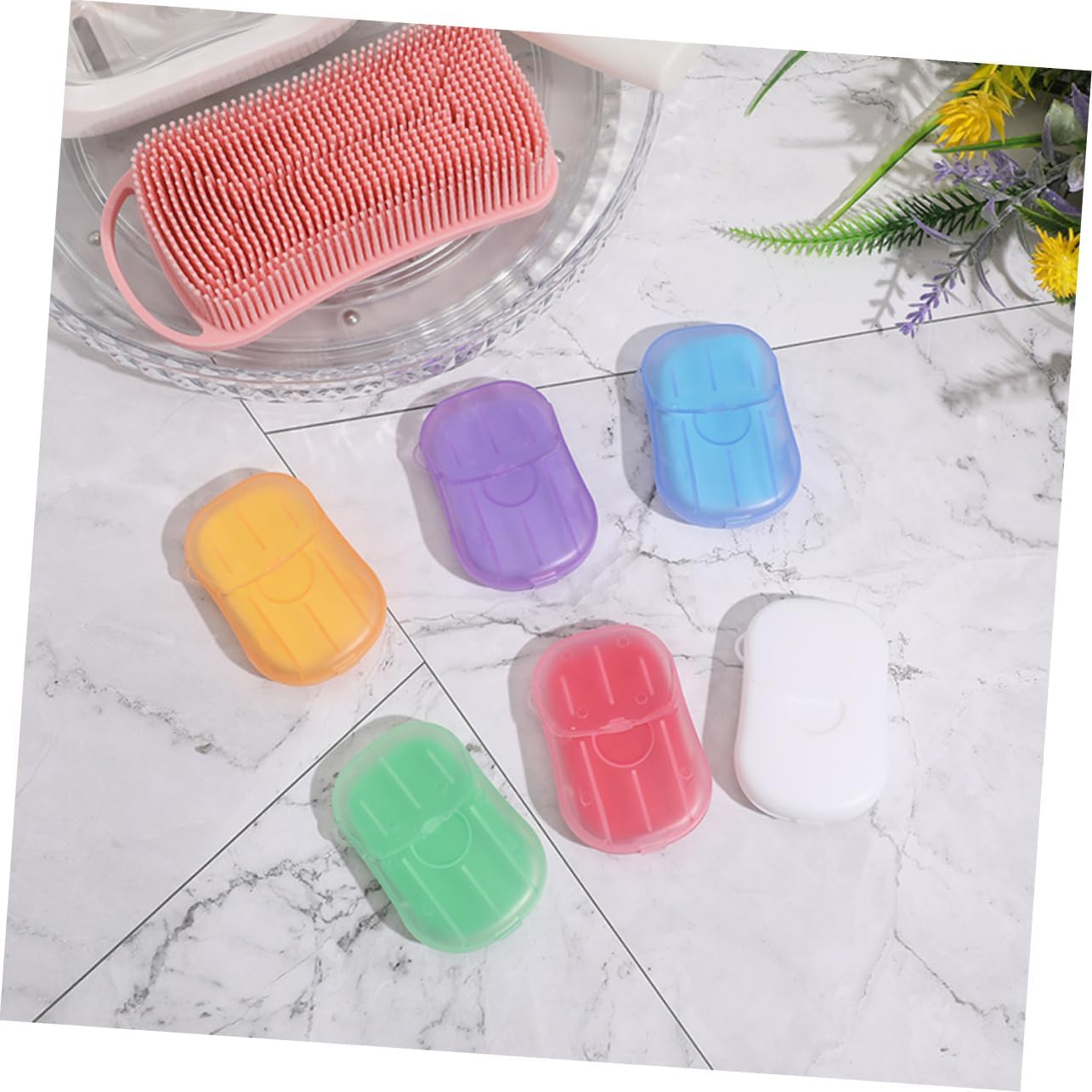 Abaodam Compact Travel Soap Sheets Hand Wash Soap Sheets Pp Material for Outdoor Activities image number 5