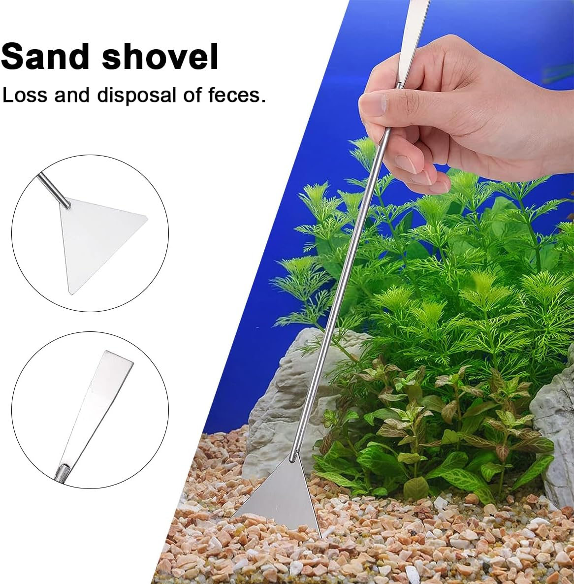 Aquarium Aquascape Tools Kits-4 in 1, Aquarium Tools Kit, Stainless Steel Aquatic Plant Tools Tweezers, Scissors, Scraper for Aquarium Cleaning, Fish Tank Aquascape Tool Set image number 4