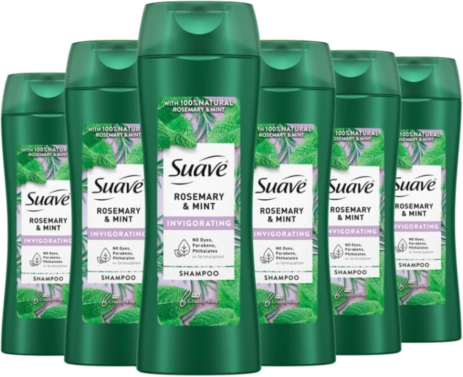 Suave Shampoo to Revitalize Hair Rosemary and Mint Invigorating for Dry Hair,12.6 Fl Oz (Pack of 6) image number 3