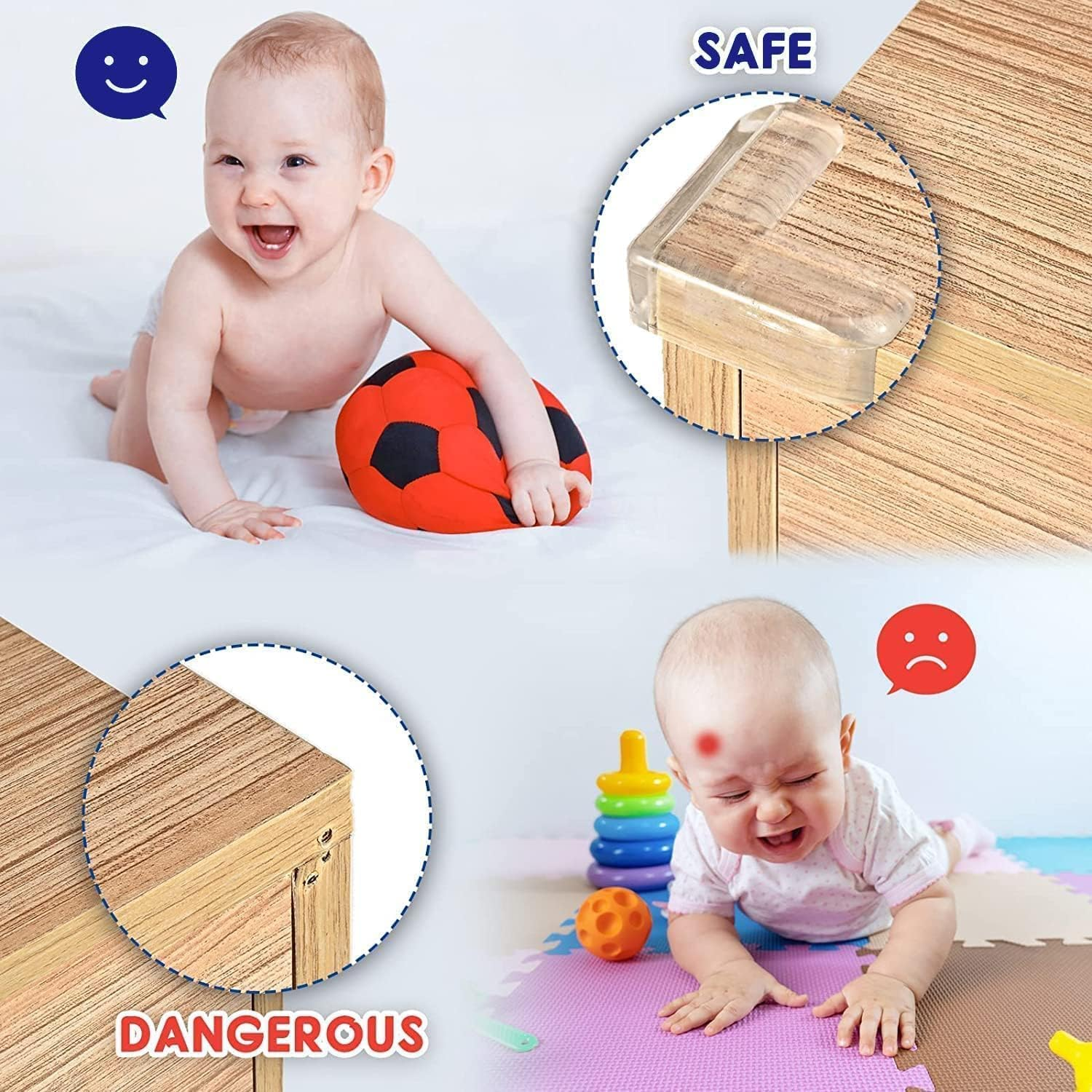 20 Pack Corner Protector, Table Corner Protectors for Baby Guards Clear for Furniture Corner Protectors Proof Covers Baby Safety image number 6