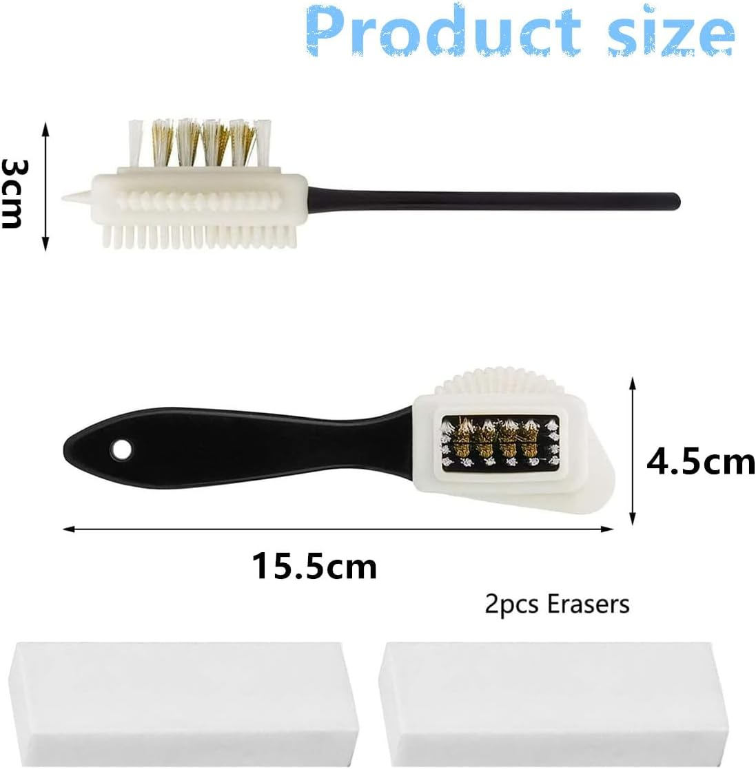 Suede Brush Kit, Quality Nubuck and Suede Multifunctional 4-Sided Cleaning Shoe Brush,Brass and Nylon Bristle，Snow Boots, Shearling Shoes image number 6