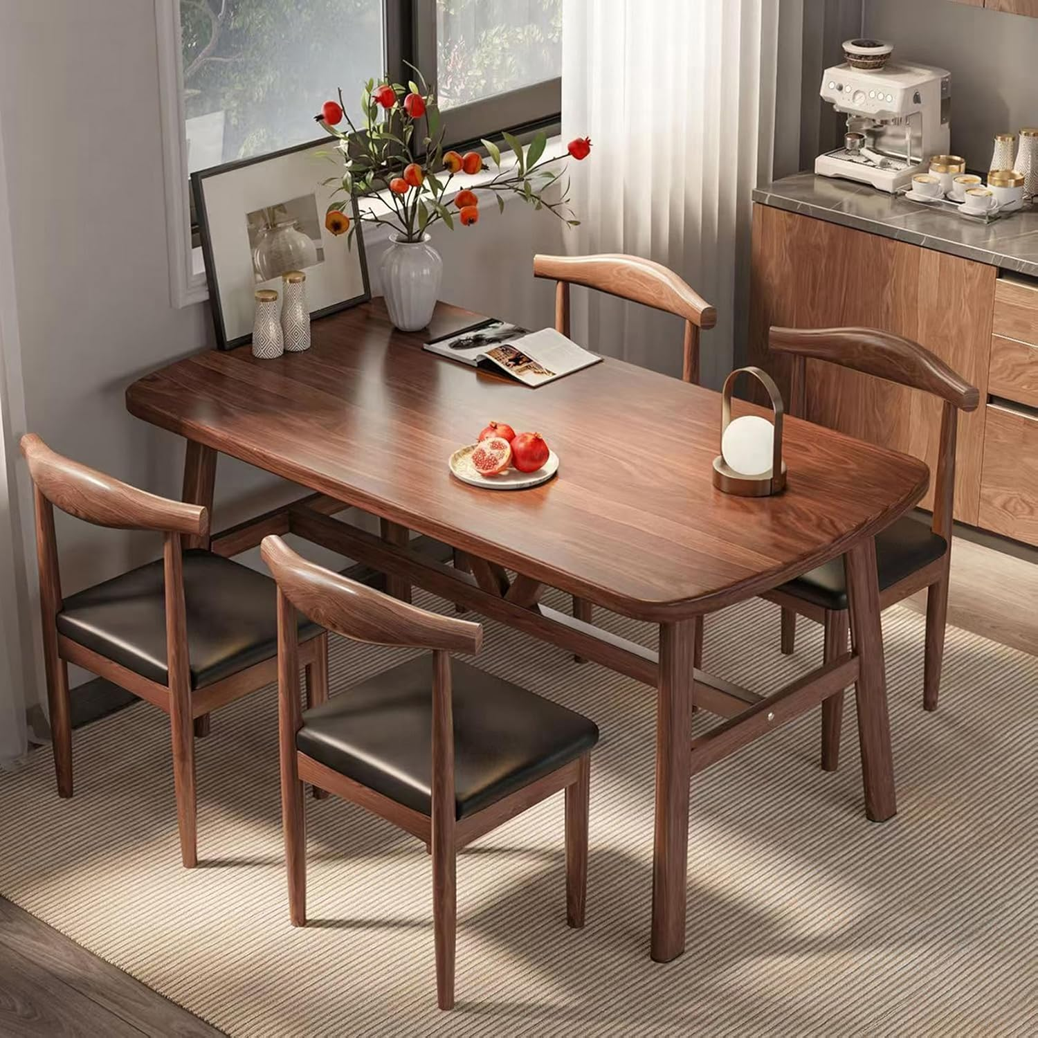 Dining Table, Living Room Dining Room Table A21 (L Wood, 120X60X74CM)