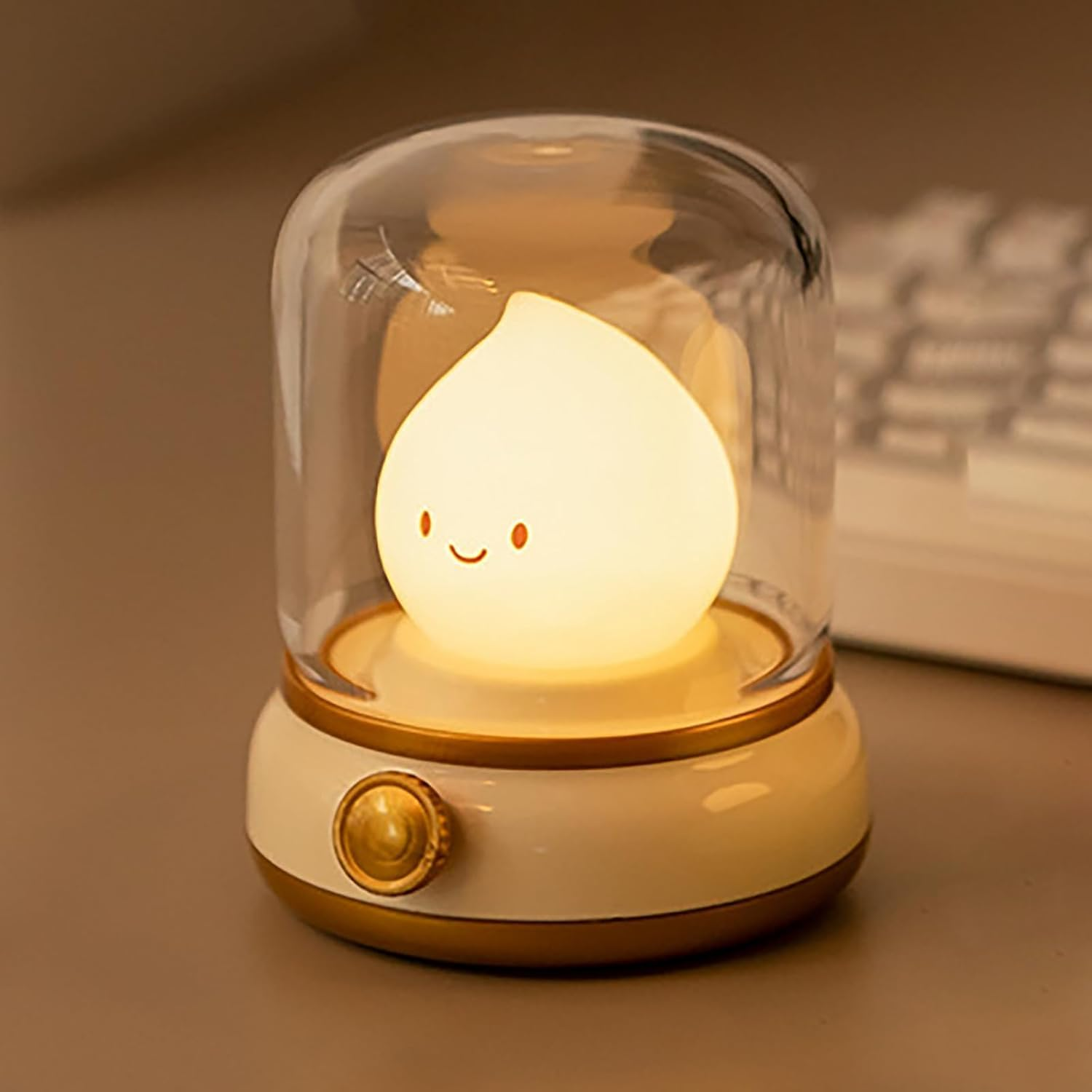 Youker Night Light for Kids Cute Kerosene Lamp Rechargeable Portable Small Light with Timer LED Bedroom Nightstand Light for Children Boy Girl Baby