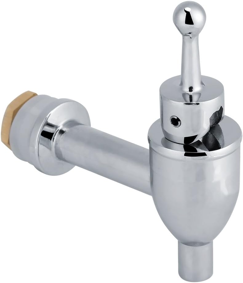 Copper Faucet Tap Dispenser Water Dispenser Replacement Faucet for Wine Beer Beverage Drink Dispenser Replacement Spigot(Chrome 12Mm)