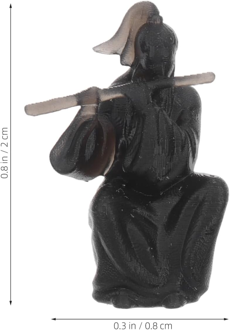 INOOMP 4Pcs Miniature Ancient Swordman Figurines, Chinese Zen Garden Statue Tiny Model Asian Samurai Figure for Fish Tank Bonsai Car Decor image number 5