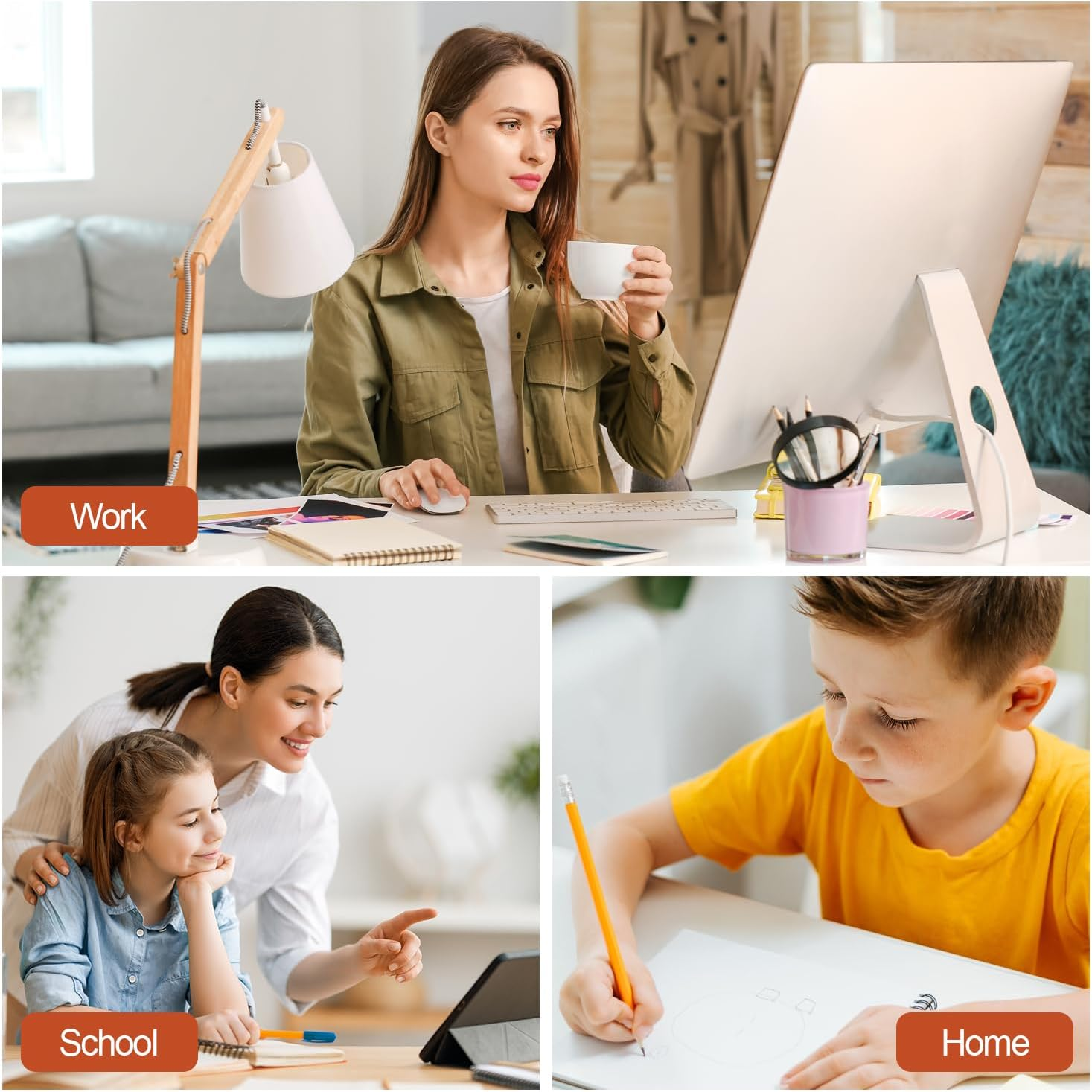 COZY CORE A4 Large Pink Notebooks for Women Men, 8.5&rdquo; X 11&rdquo; Spiral Notebook Journal, College Ruled Lined Journal, 100 GSM Paper, Plastic Hardcover Spiral Bound Journals for Work, School, Note Taking, and Business (Pink) image number 3