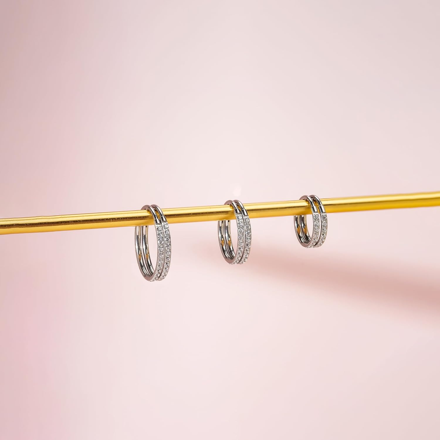 Limerencia G23 Titanium Slim Huggie Hoop Earrings, Hypoallergenic F136 Implant Grade Pure Titanium for Girls Sensitive Ears image number 6