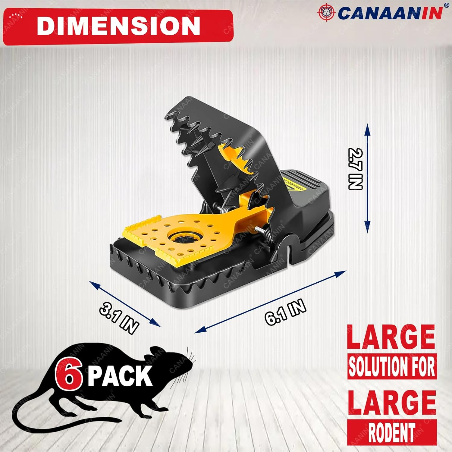 Rat Trap Mouse Trap That Work Multi Heavy-Duty Reusable Indoor-Outdoor Snap Trap Quick Effective Sanitary Safe, Pest Control for Rodent Mouse Mice (Upgrade Lage 6Pack)