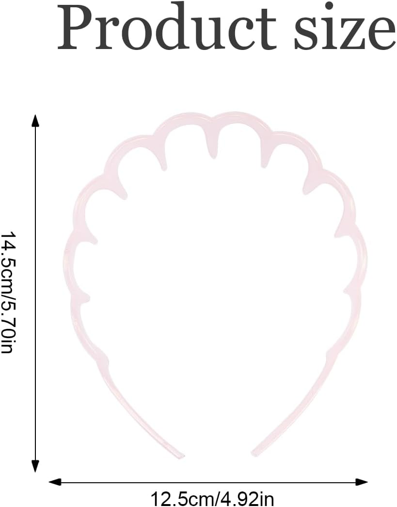 4 PCS Zig Zag Headbands Plastic Wavy Headband Soft Macaroon Color Hair Head Band Comb with Teeth Hoop Accessory for Women Men Girls image number 2