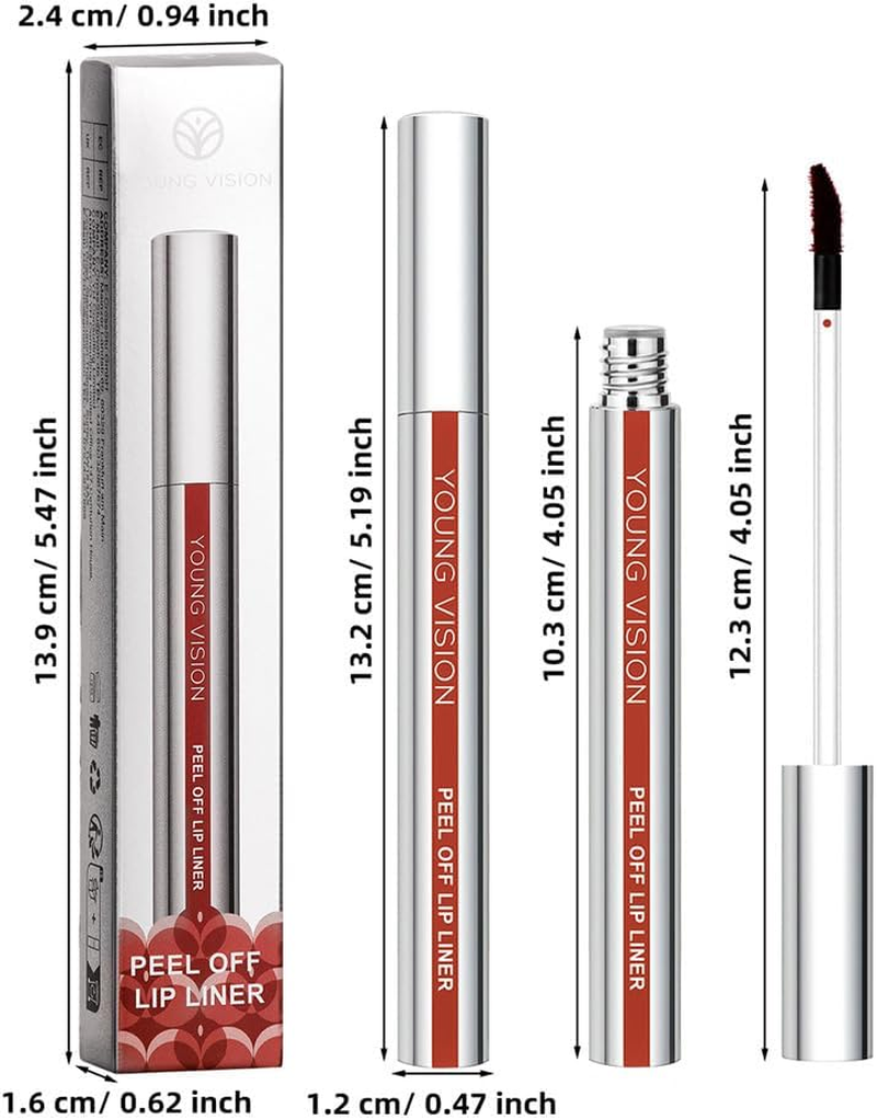 Peel off Lip Stain, Tattoo Magic Color Matte Nude Lip Gloss Lip Tint,Long Lasting Waterproof Peel off Lip Liner,Nonstick Cup Liquid Lipstick Lip Stain for Women Girls (1#, S) - 1 image number 2