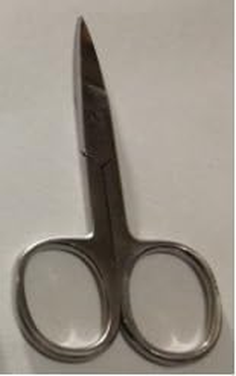 40 - Nail Scissors, Stainless Steel, Professional Beauty Salon or Home Use, Curved or Straight, Polished Finished, Eyebrow or Nail, 107712-40 (Straight)