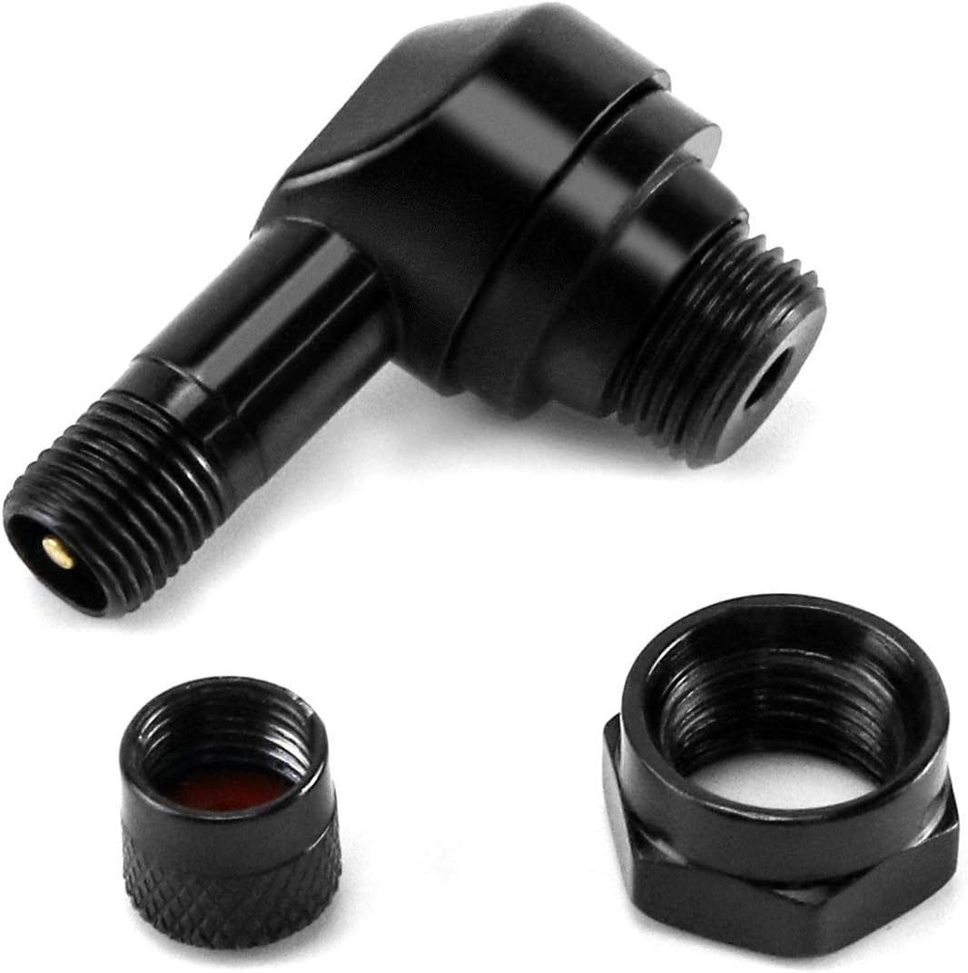 QWORK CNC Motorcycle Tire Valve Stems, 2 Pack 90 Degrees and Alloy Aluminum Valve Air Stems, Diameter 10-11.3Mm, Blue image number 5