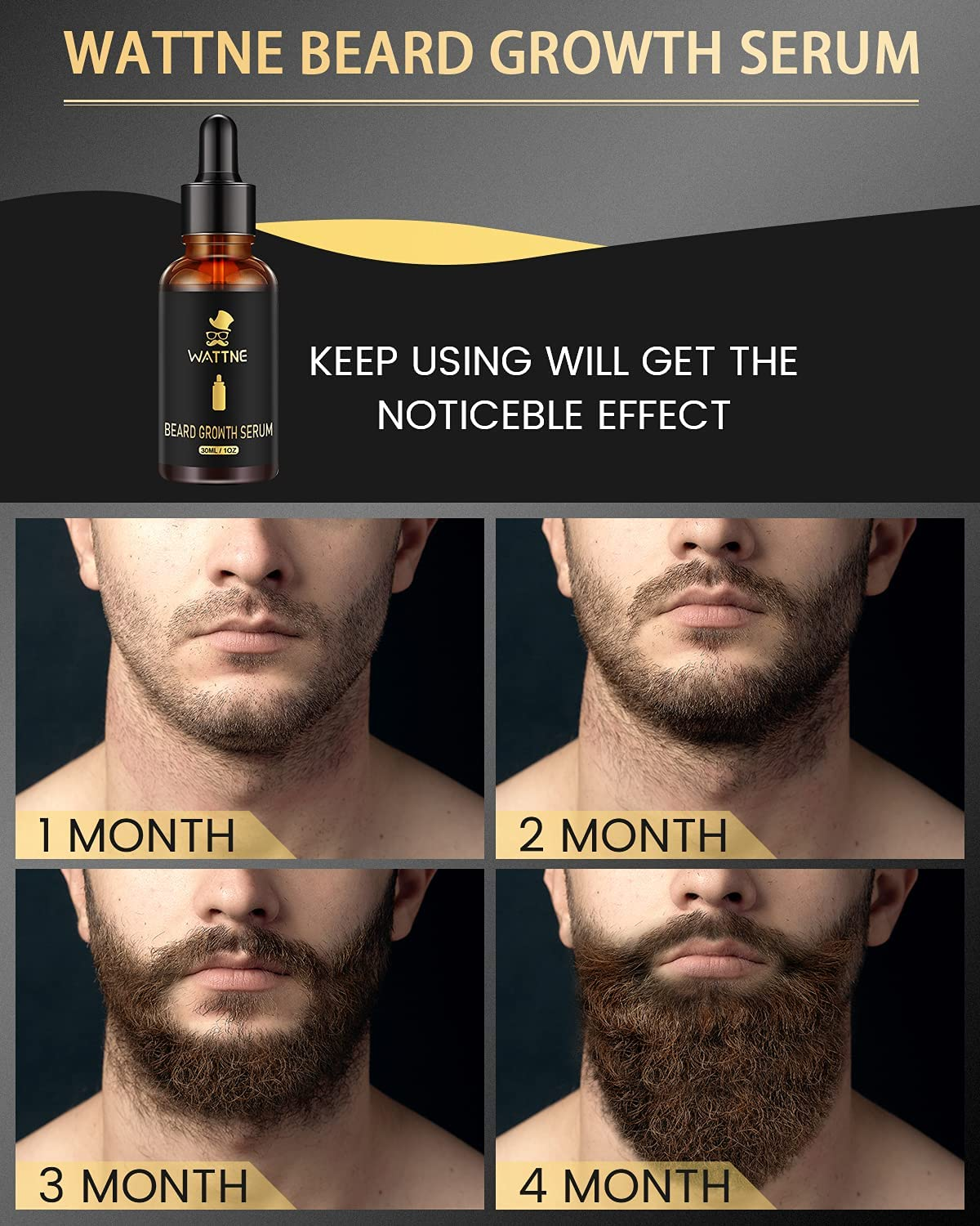 Beard Growth Kit,Beard Roller for Beard Growth,100% Natural Ingredients Beard Oil Serum, Stimulate Promote Beard Mustache and Hair Regrowth - Gifts for Men Him Dad Father Boyfriend(2 in 1) image number 4